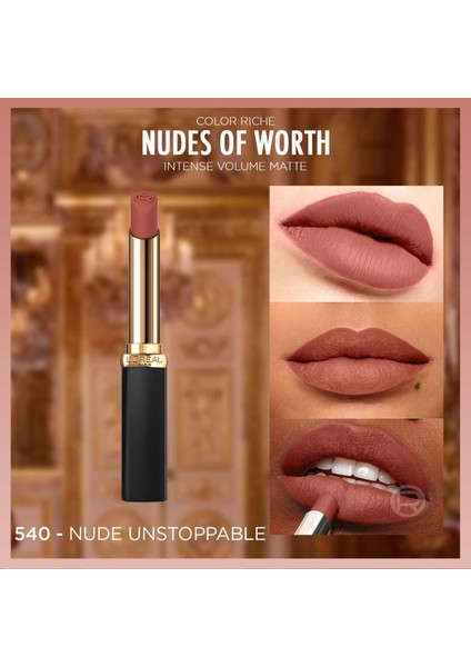 Color Riche Intense Volume Matte Ruj - 540 Nude Unstoppable
