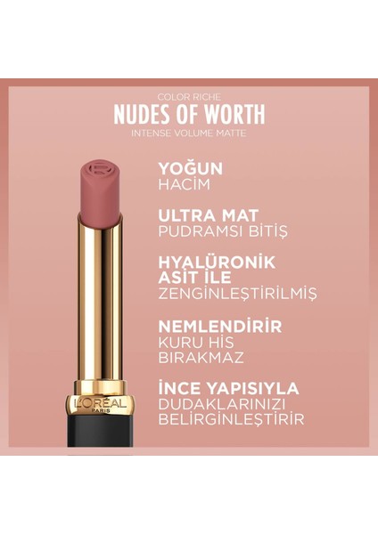 Color Riche Intense Volume Matte Ruj - 540 Nude Unstoppable
