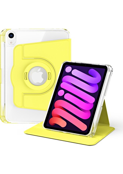 iPad Mini (2021) Pu Deri Akrilik Stand Ayrılabilir Tablet Kılıfı (Yurt Dışından)