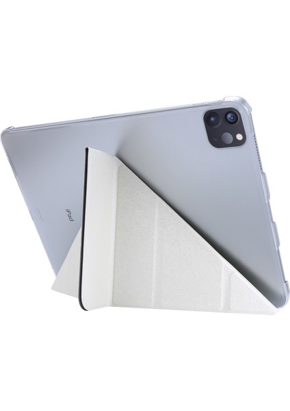 Origami Standlı Ipek Dokulu Deri Akıllı iPad Air 13 (2024) BEYAZ Tablet Kılıfı (Yurt Dışından) modelleri