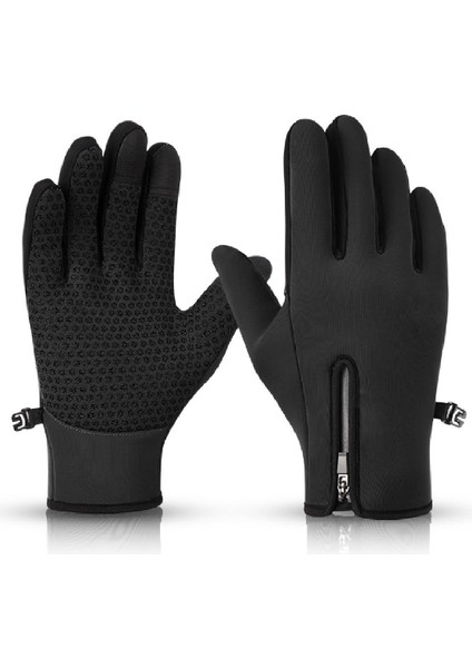 Kaymaz Dokunmatik Fermuarlı Eldiveni Doğa Yürüyüşü Eldiveni