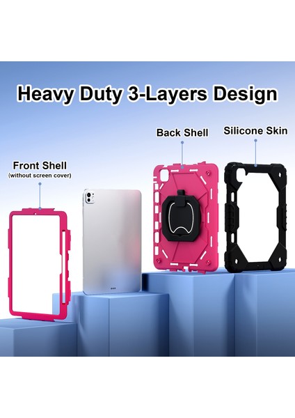 iPad Pro 11 (2024) Silikon Pc Omuz Askılı Tablet Kılıfı (Yurt Dışından) modelleri