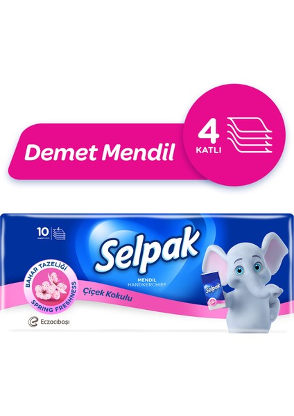 Çiçek Kokulu Mendil 100'LÜ (10*10)
