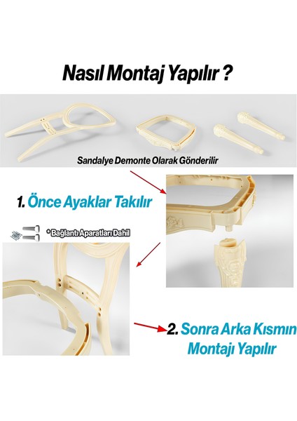 Begonya Sert Plastik Ahşap Koltuk Bahçe Balkon Mutfak Yemek Masası Sandalyesi fiyatları