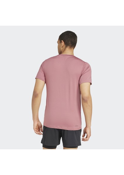 Adidas Train Essentials Stretch Erkek Pembe Yuvarlak Yaka Tişört