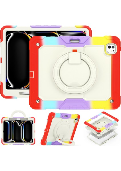 iPad Pro 13 (2024) Case Pc Silikon Askı Camo Tablet Kılıfı (Yurt Dışından) modelleri