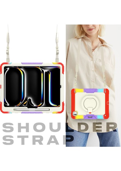 iPad Pro 13 (2024) Case Pc Silikon Askı Camo Tablet Kılıfı (Yurt Dışından) fırsatları