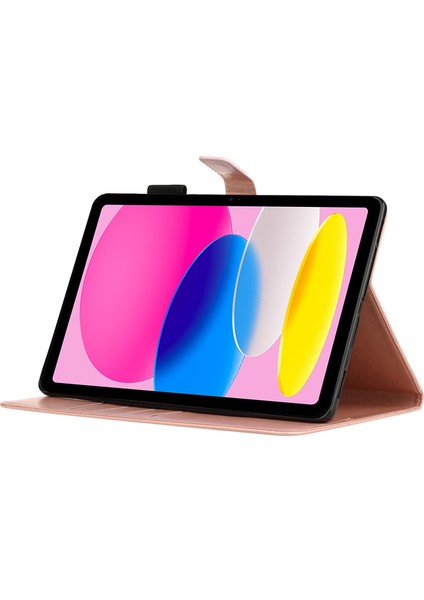 Forestl Digital iPad 10.9 (2022) IPAD 10. Nesil Görüntüleme Standı Kabuk Cüzdan Pu Deri Kalem Tutucu Tablet Kılıfı (Yurt Dışından)