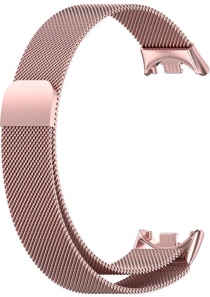 Xiaomi Smart Band 8 Ile Uyumlu Metal Tel-Örgü Işlemeli Kordon