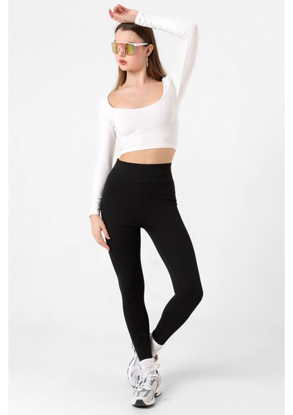 Ekstra Yüksek Bel Toparlayıcı Korse Etkili Lastikli Iç Göstermeyen Çelik Interlok Örme Kadın Tayt modelleri