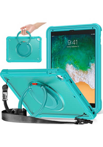 iPad Air (2013) AIR 2 Pc Tpu Saplı Kavrama Omuz Askılı Standı Tablet Kılıfı (Yurt Dışından)