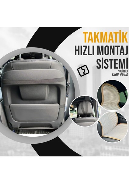 Oto Koltuk Koruyucu Kılıf Krem Universal 2 Parça Ön A+ Kalite