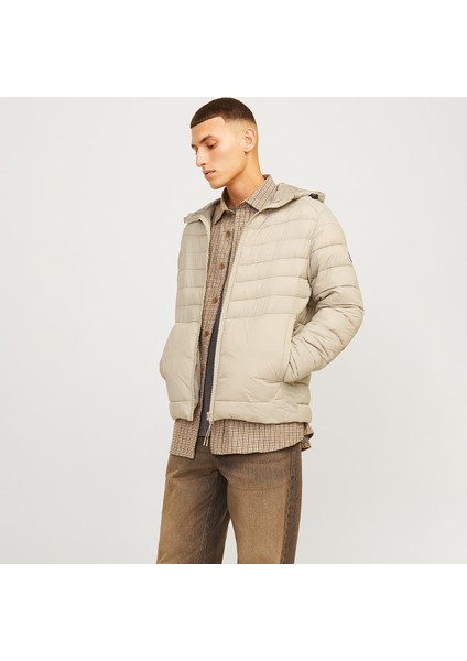 Jack&jones Print Puffer Erkek Bej Mont