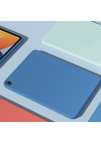 Düşmeye Dayanıklı Sıvı Silikon Pc Mikrofiber Astar Koruyucu iPad Air (2020 2022) Tablet Kılıfı (Yurt Dışından)