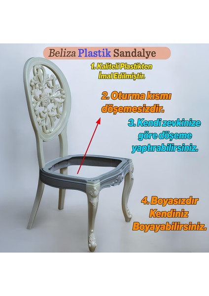 Begonya Sert Plastik Ahşap Koltuk Bahçe Balkon Mutfak Yemek Masası Sandalyesi modelleri