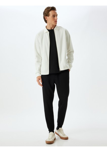 Eşofman Altı Beli Bağcıklı Cep Detaylı Viskon Karışımlı