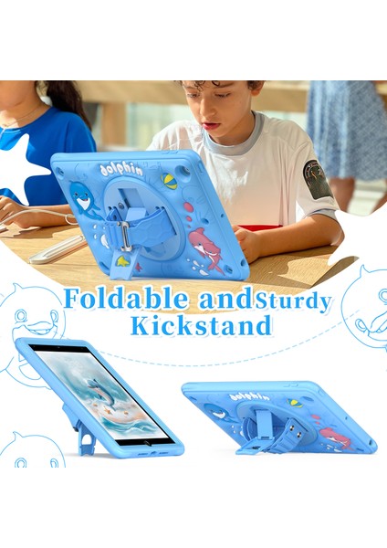 iPad 10.2 (2019 2020 2021) Sevimli Dolphin Pc Silikon Tpu Tablet Kılıfı (Yurt Dışından) modelleri