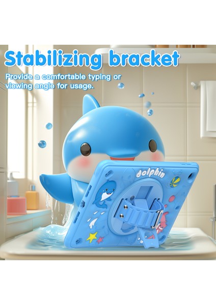 iPad 10.2 (2019 2020 2021) Sevimli Dolphin Pc Silikon Tpu Tablet Kılıfı (Yurt Dışından) fırsatları