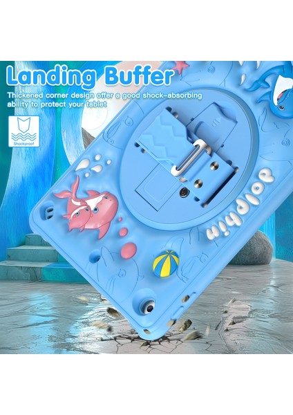 iPad 10.2 (2019 2020 2021) Sevimli Dolphin Pc Silikon Tpu Tablet Kılıfı (Yurt Dışından) indirimleri