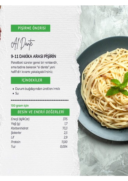 Spaghetti Makarna 500 gr x 10 (5 Kg)