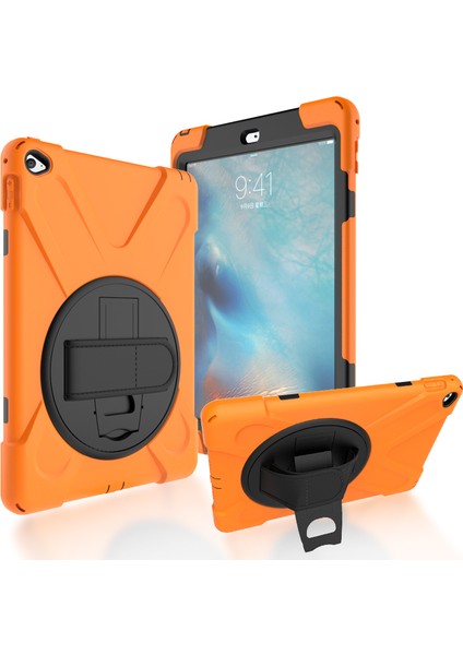 Apple iPad Air 2 X Shape Pc Tpu Kabuğu 360 Derece Dönebilen Kickstand Tablet Kılıfı (Yurt Dışından)