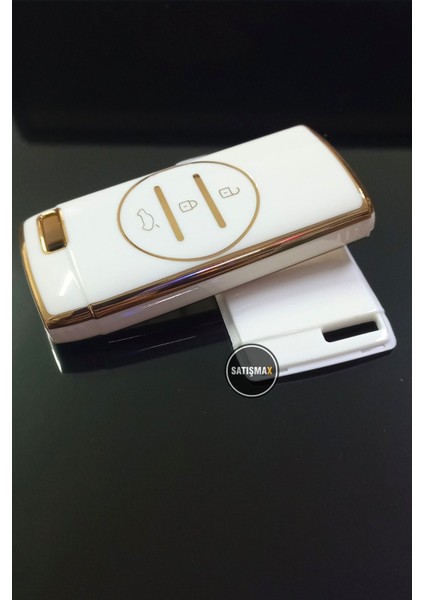 Lüx Chery Tiggo 7 Pro Beyaz Gold Altın Renk 1.ci Kalite 3 Buton Smart Nano Anahtar Kılıfı fiyatları