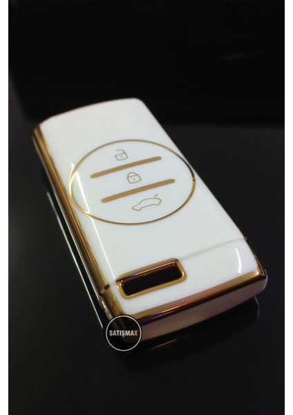 Lüx Chery Tiggo 7 Pro Beyaz Gold Altın Renk 1.ci Kalite 3 Buton Smart Nano Anahtar Kılıfı fırsatları
