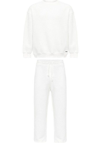 Basıc Oversıze Eşofman Takım Ekru