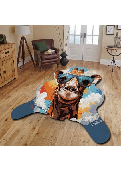 Dekoratif, 3D Baskılı Özel Tasarım, Lazer Kesim, Ince, Kaymaz Taban Halı 84