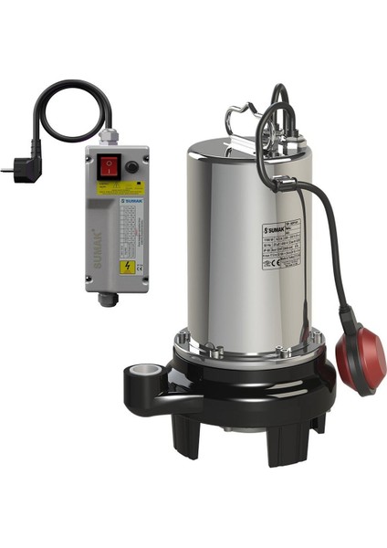 Sumak Sdf 15/1 Temiz Su Dalgıç Pompa Monofaze (220V) 1.5 Hp