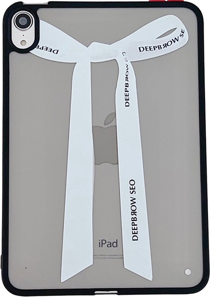 Darbeye Dayanıklı Tablet Kılıfı iPad Mini (2021) Kılıf Ten Dokunuşlu Desen Baskı Tablet Kapağı-Beyaz Fiyonk (Yurt Dışından)