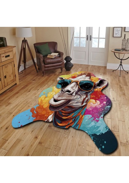 Dekoratif, 3D Baskılı Özel Tasarım, Lazer Kesim, Ince, Kaymaz Taban Halı 85