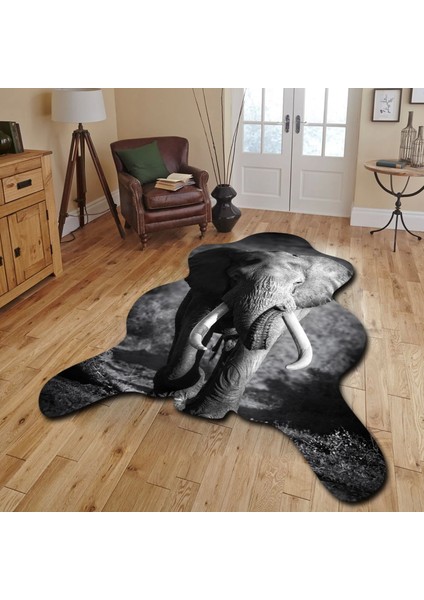 Dekoratif, 3D Baskılı Özel Tasarım, Lazer Kesim, Ince, Kaymaz Taban Halı 80