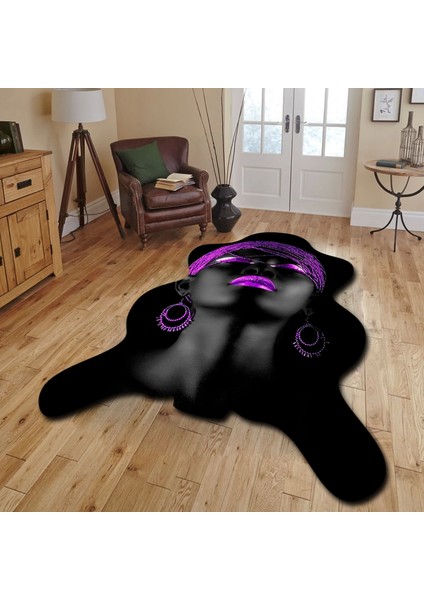 Dekoratif, 3D Baskılı Özel Tasarım, Lazer Kesim, Ince, Kaymaz Taban Halı 71