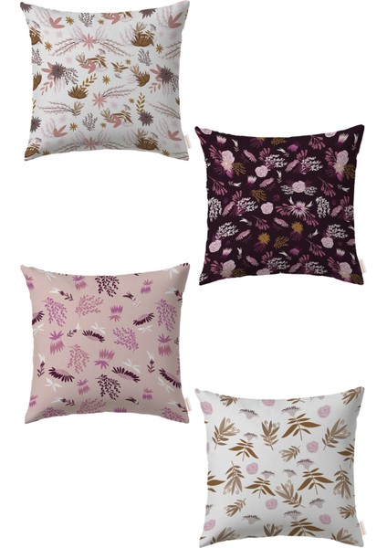 Çiçek 4’lü Kırlent Kılıf DS52