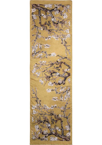 Gold Badem Çiçeği Ipeksi Fular modelleri