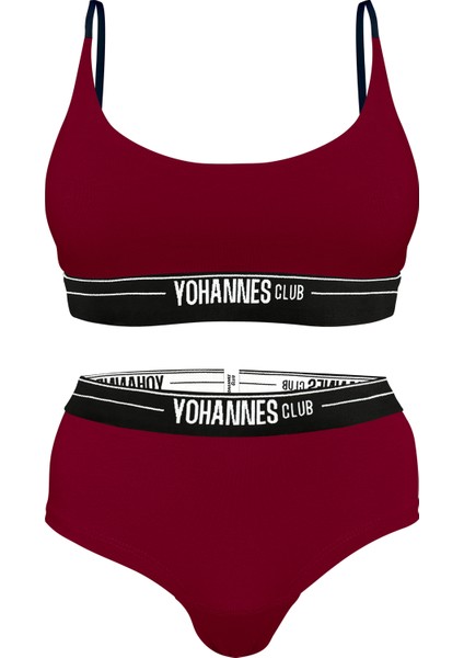 Yohannesclub, Kadın, Iç Çamaşırı Takımı, (Bralet-Hipster), Bordo