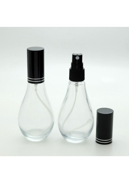 20 Adet Boş Cam Parfüm Şişe, 70 Ml, Armut Model, Şeffaf