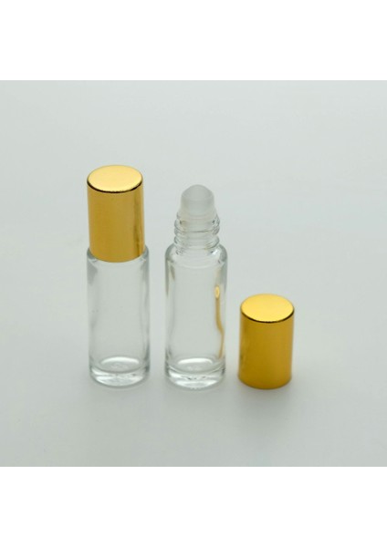 30 Adet Boş Cam Roll-On Şişe, 5 Ml, Silindir Model, Şeffaf