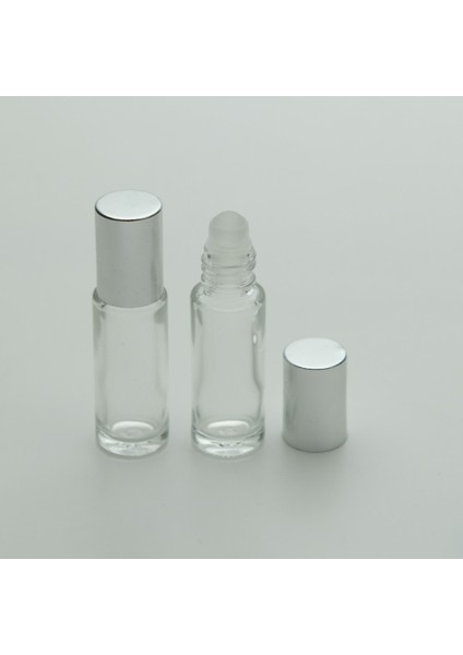 30 Adet Boş Cam Roll-On Şişe, 5 Ml, Silindir Model, Şeffaf