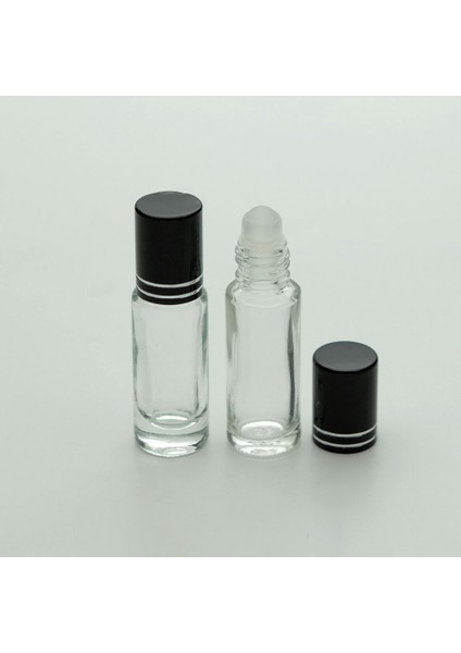 30 Adet Boş Cam Roll-On Şişe, 5 Ml, Silindir Model, Şeffaf