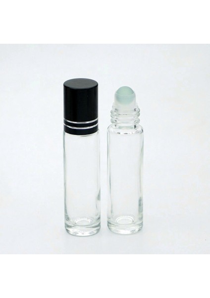 30 Adet Boş Cam Roll-On Şişe, 10 Ml, Silindir Model, Şeffaf