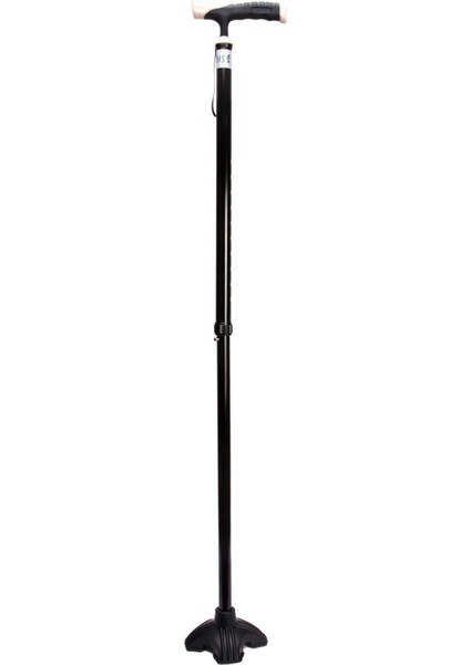 Kifidis 3 AGST011 Ayarlanabilir Dörtlü Lastikli Baston (Tutma Yeri Siyah / Black) Alüminyum Uzunluk Ayarlı fırsatları