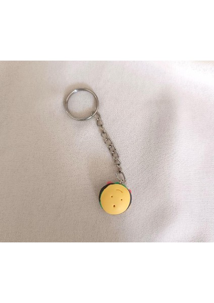 Anahtarlık Mini Hamburger Yiyecek Model Araba Çanta Cüzdan Süsü Aksesuar modelleri