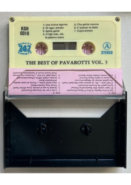 The Best Of Pavarotti Kaset (Dönem 747 Suudi Arabistan Baskı Kaset)