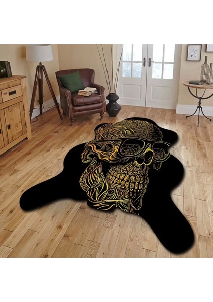 Dekoratif, 3D Baskılı Özel Tasarım, Lazer Kesim, Ince, Kaymaz Taban Halı