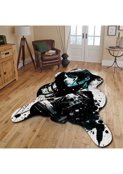Dekoratif, 3D Baskılı Özel Tasarım, Lazer Kesim, Ince, Kaymaz Taban Halı