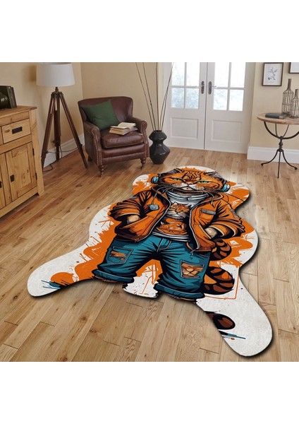 Dekoratif, 3D Baskılı Özel Tasarım, Lazer Kesim, Ince, Kaymaz Taban Halı