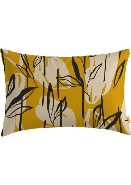 Çiçek Dikdörtgen Kırlent Kılıf Ds8