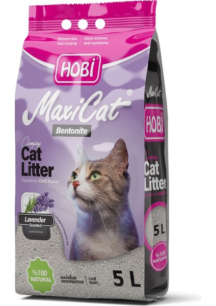 Maxicat Lavanta Kokulu Bentonit Kedi Kumu 5 Litre